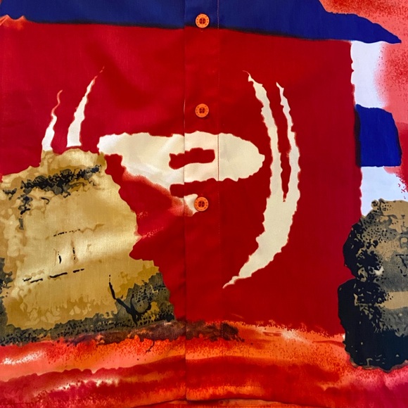 Vintage 90’s Phat farm men’s long sleeve graphic button down shirt XL - Picture 3 of 12